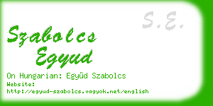 szabolcs egyud business card